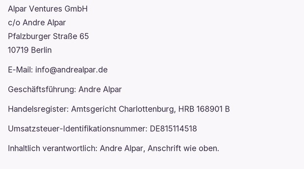 Impressum Daten